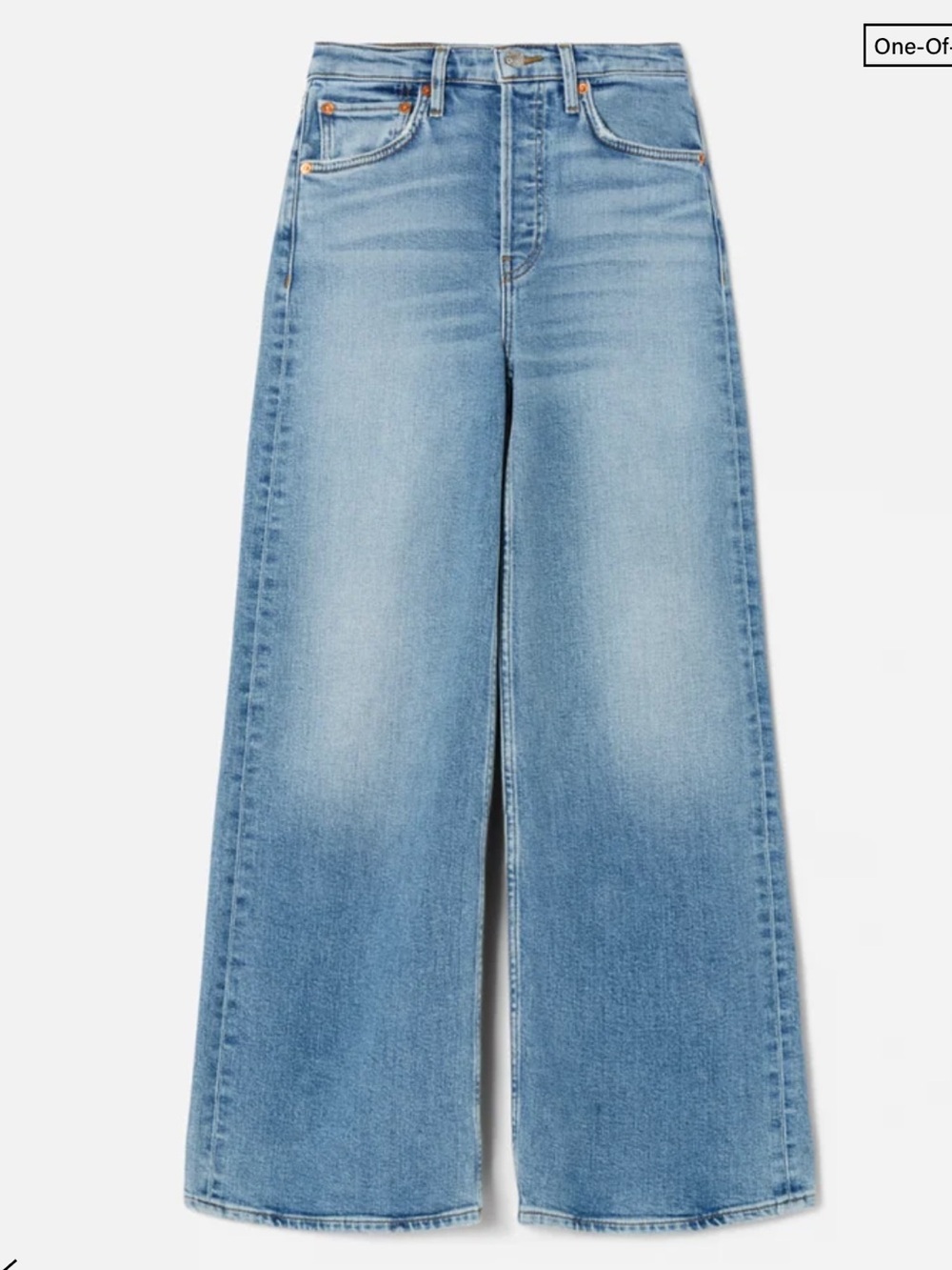 RE/DONE Wide Leg Crop Jeans in Blazed Indigo | 28 - Picture 3 of 13